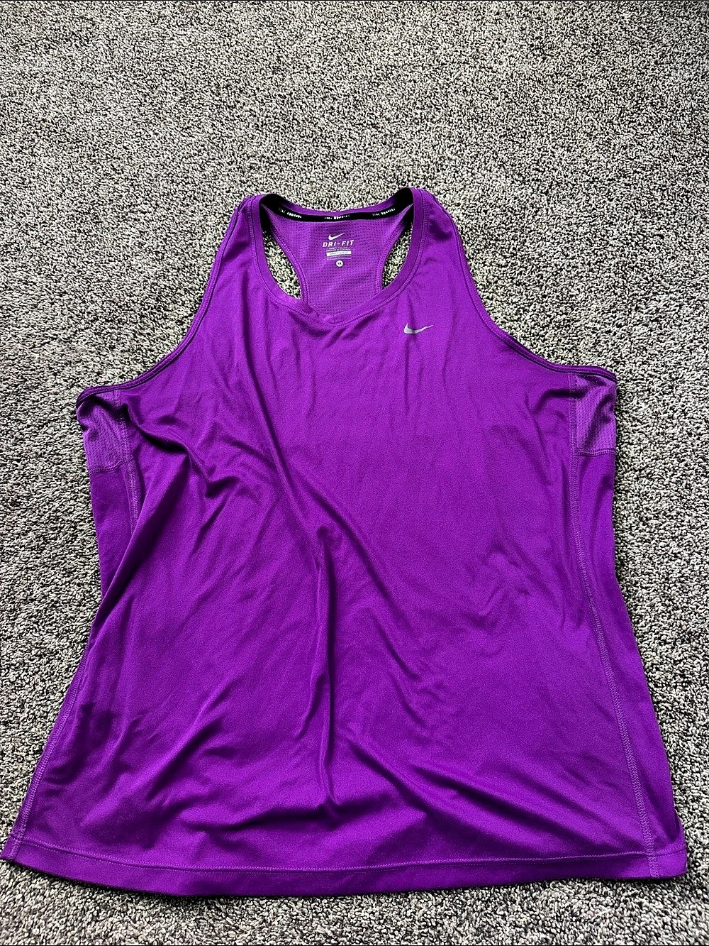 Nike Dri-FIT Running Tank Top Purple Womens 1X Has Stain